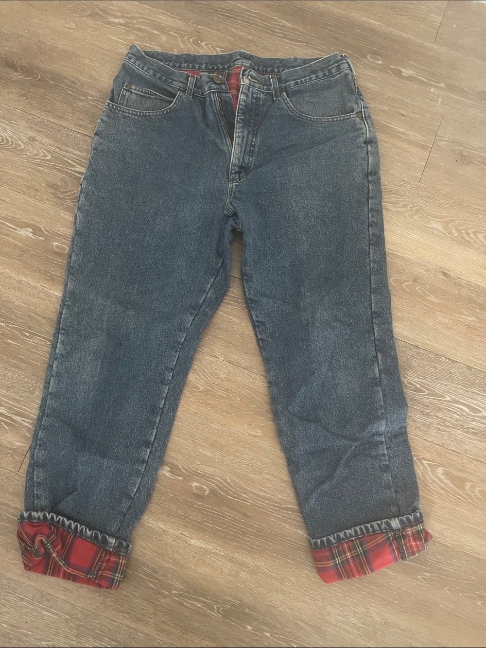 L.L. Bean Plaid Jeans